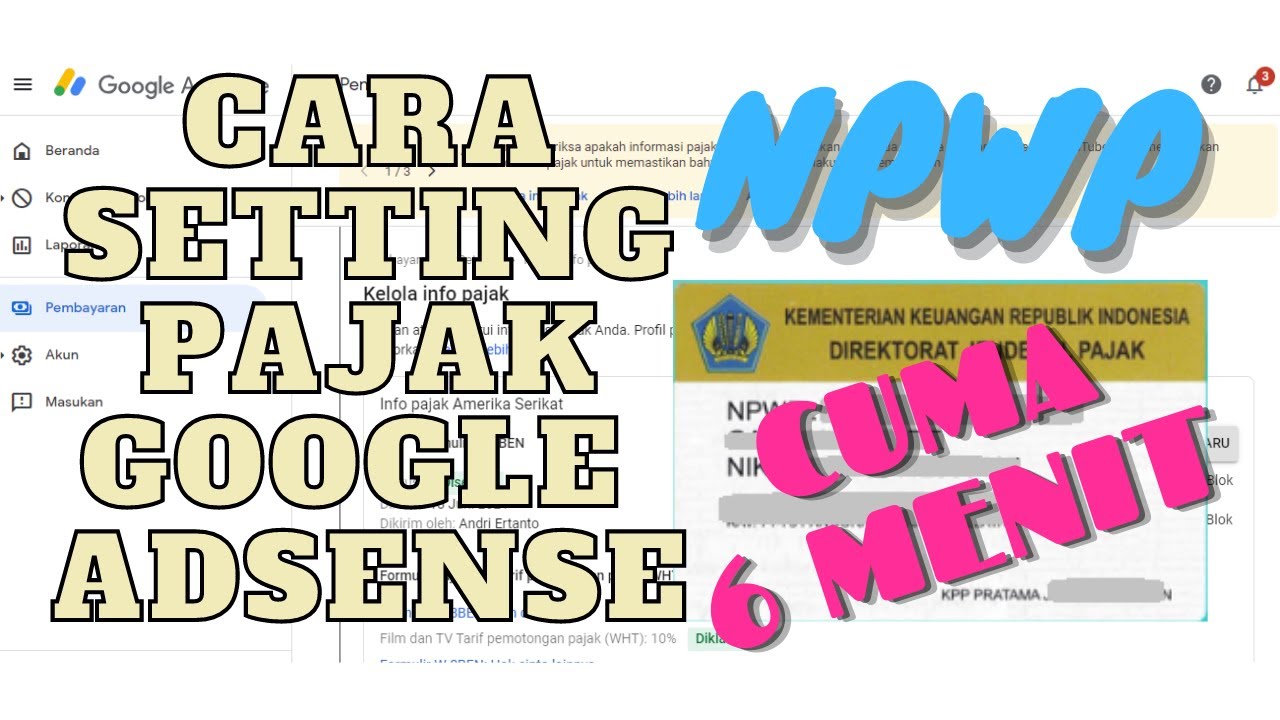 Kewajiban NPWP untuk Penerima Pendapatan Adsense: Memahami Aturan dan Mengoptimalkan Pemasukan