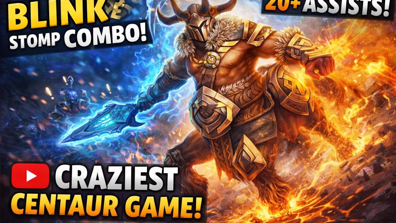 INSANE Centaur Warrunner Blink Stomp Combo! 🐎💥 20+ Assist Game | Dota 2 Gameplay