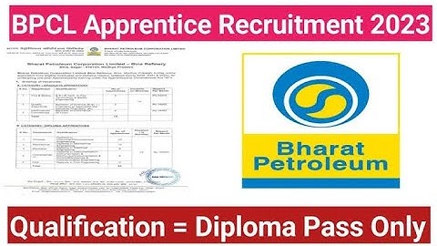 BPCL APPRENTICESHIP REQUIRMENT 2023||COMPLETE PROCESS APPLY AND JOINING || BPCL APPRENTICESHIP2023