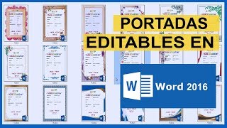 como descargar PORTADAS editables en word 2022 - thptnganamst.edu.vn