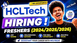 HCLTech Hiring Freshers 2026 🔥 Graduate Trainee | Any Graduate | 2024/25/26