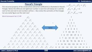 Statistics 2.10.4.2 Pascal's Triangle