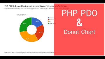 PHP PDO & Donut Chart : ออกรายงานในรูปแบบกราฟวงกลม หรือ โดนัทกราฟ