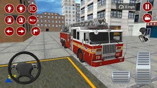 Fire Truck driving Android Gameplay | Rosenbauer Firefighter Trucks Simulator iOS #1