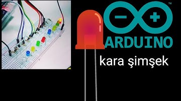 Arduino Uno ledler ile kara şimşek.Kayan LED.