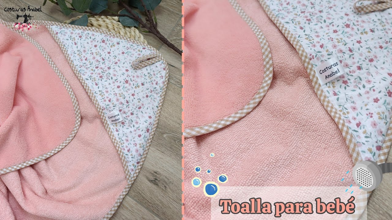 Cómo hacer una toalla para bebé 🍼 con capucha 🧵| Patrón gratis 😊 #coser #diy #handmade