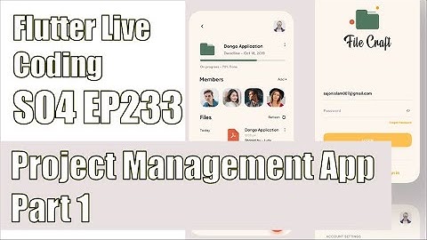 [Flutter] Flutter Live Coding EP233 (Project Management App Part 1)