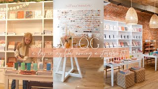 DAY IN MY LIFE at my SHOP! Stationery Store Small Business Vlog!!