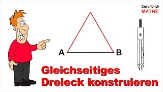 Mit Zirkel Dreieck Konstruieren, Eine Seite Ist Gegeben