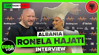 ALBANIA EUROVISION 2022: Ronela Hajati (INTERVIEW) // Live from Turin