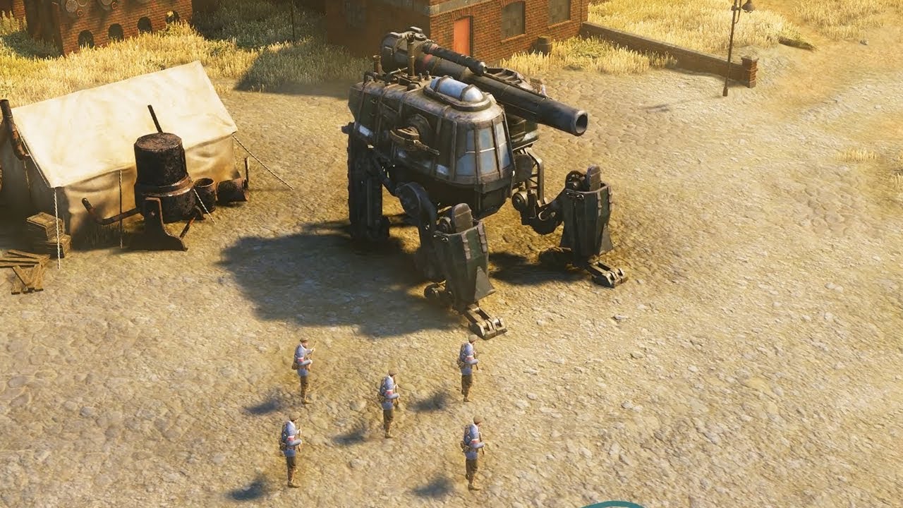 Instructing Polania Artillery Mechs to Bombard Saxony Mechs in Iron