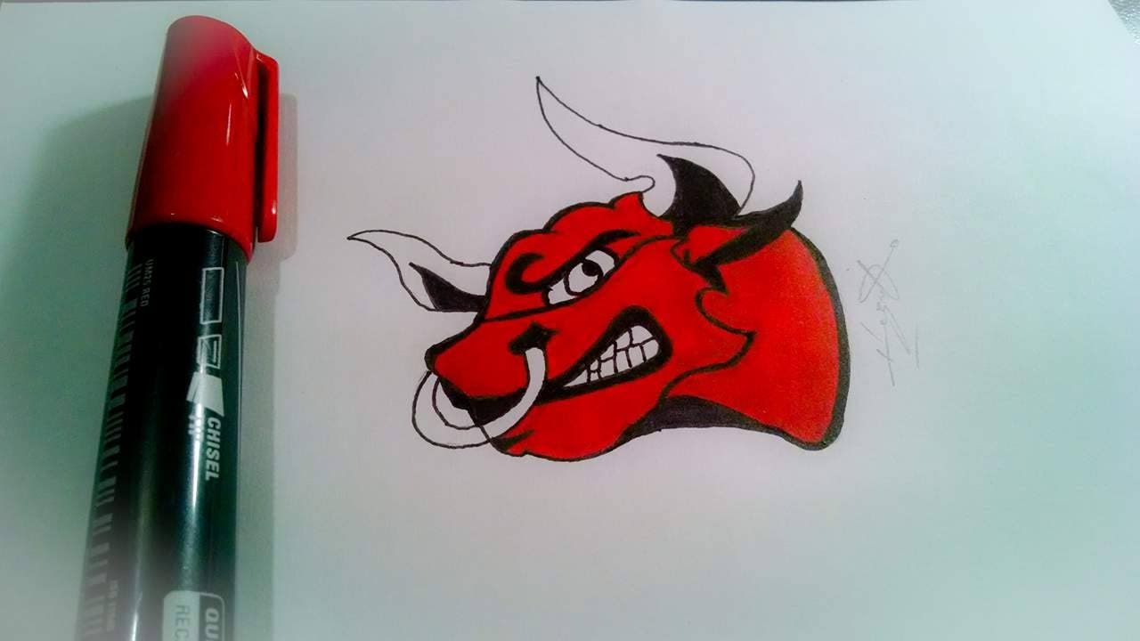 how to draw angry bull face youtube