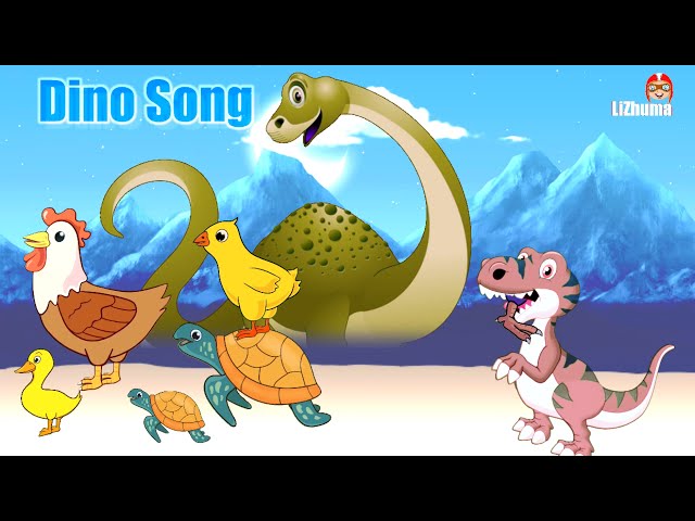 Lagu Dino | Dino Song🦕🦖🦖🐢 Bebek Ayam Lucu ~ Lagu Viral T-Rex class=