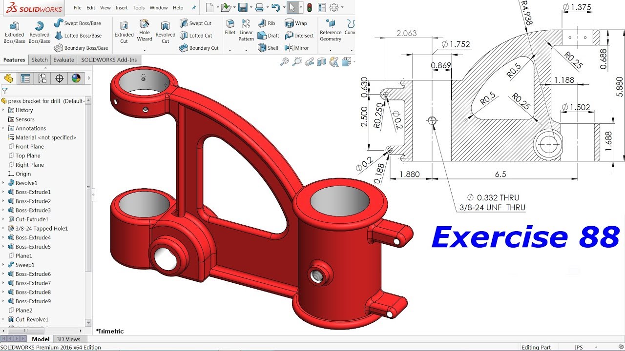 Make Drawing from Part in Solidworks | Solidworks Drawing - YouTube