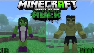 Minecraft PE Hulk Addon !!! Multivese Hulk Mod