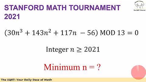 A Nice Problem From Stanford Math Tournament (SMT 2021)