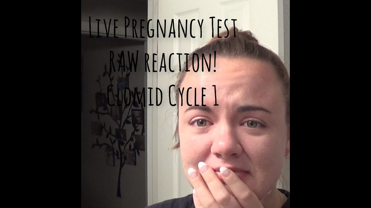 Live pregnancy test! First Clomid Round TTC Rainbow baby 1 YouTube