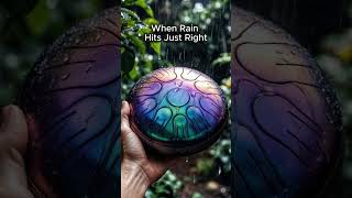 When Rain Hits Just Right 🎶🌧️  #raindrum #rain #instrument #garden #home