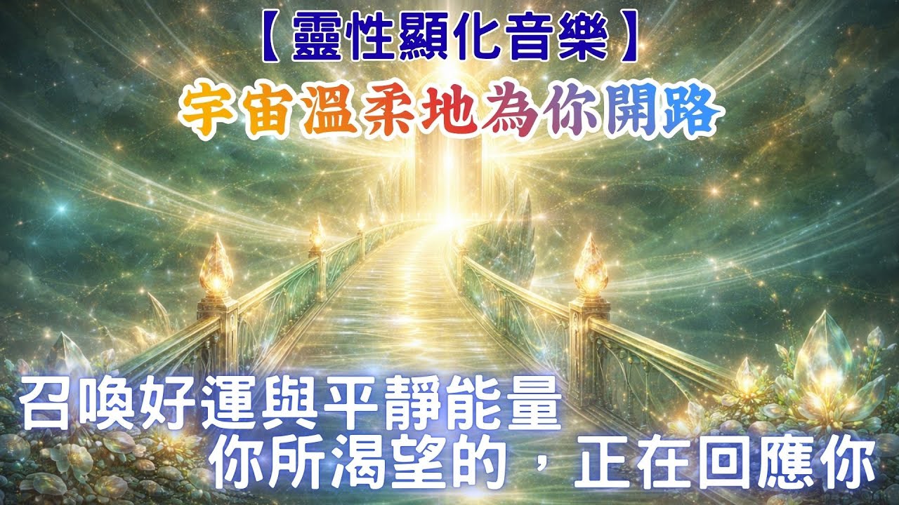 【靈性顯化音樂】宇宙溫柔地為你開路｜召喚好運與平靜能量｜你所渴望的，正在回應你