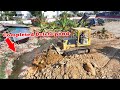 Completed Delete pond, Processing Filling Up The Land, Bulldozer KOMATSU D31PX, Dump Truck Unloading