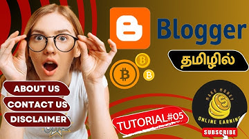 Blogger #05 | How To Create Privacy Policy TC Disclaimer Contact About Pages |Important Pages |Tamil