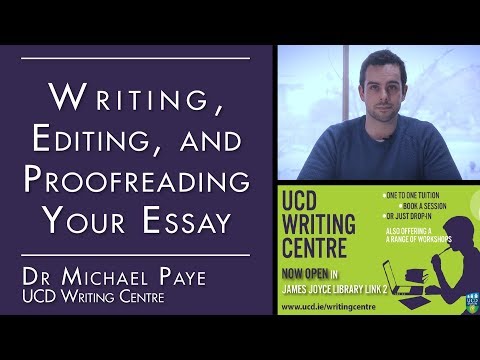 Writing, Editing and Proofreading Your Essay video