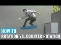 Rotation vs counter rotation on a snowboard