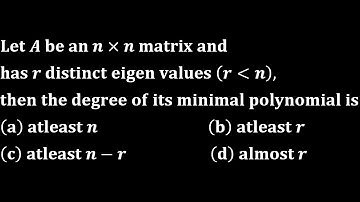 12 minimal polynomial in linear algebra cuet pg mathematics 2023 entrance exam