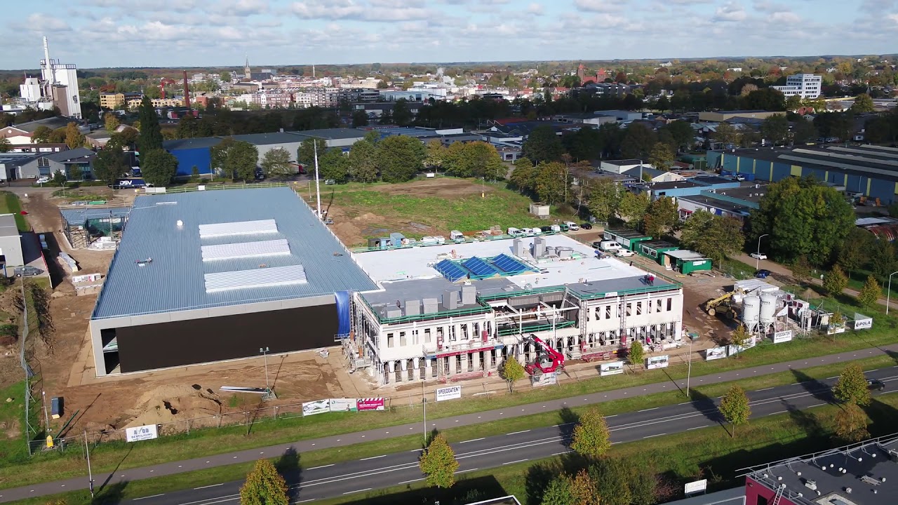 Staalconstructies nieuw bedrijfspand Varex gemonteerd