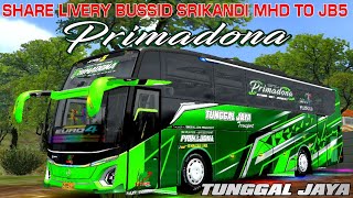 LIVERY SRIKANDI JB 5 TUNGGAL JAYA  PRIMADONA #bussid #livery #basuri screenshot 1