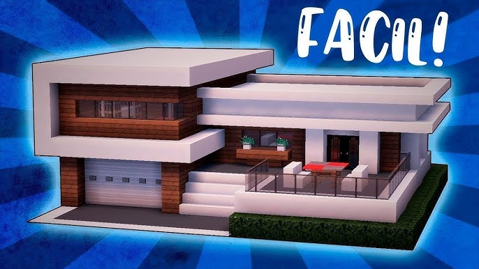 Minecraft: CASA épica MODERNA para survival fácil tutorial 1.19 2022 #7✓