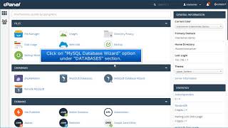 how to create mysql database and user in cpanel