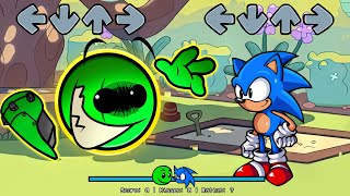 FNF NEW Geometry Dash 2.3 VS SONIC Characters Sings Can Can | Bluey FNF Mods