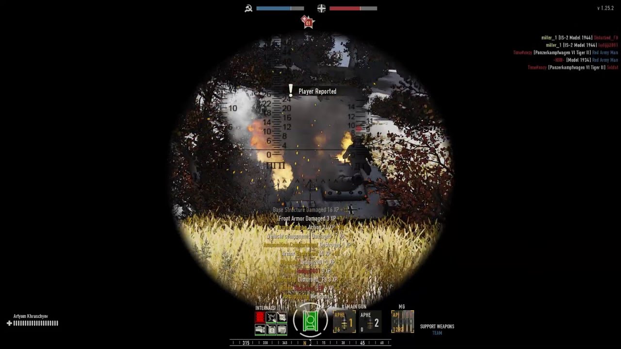 IS-2 Mega 122mm 11 Tanks Destroyed! Heroes and generals 2022