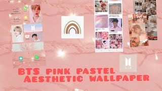 BTS 💜Pink Aesthetic Home Theme Wallpaper For Android Samsung phones/BTS Wallpaper/☁️ screenshot 5