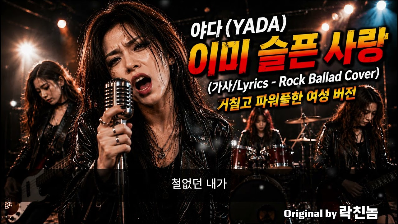 야다(YADA) - 이미 슬픈 사랑 (가사/Lyrics - Rock Ballad Cover) 여성 보컬 버전 / K-POP ROCK COVER