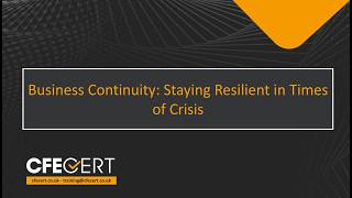 Free Webinar - Business Continuity: Staying Resilient in Times of Crisis Guide