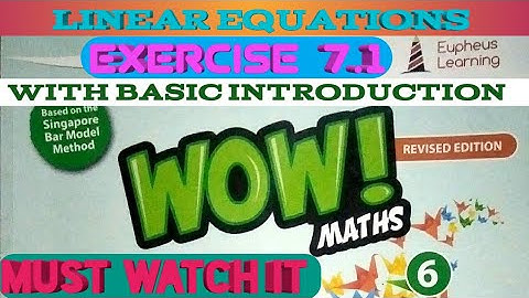 Exercise 7.1 Class 6th wow maths solutions