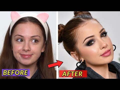 FULL GLAM Transformation - Black Smokey Eye Makeup Tutorial