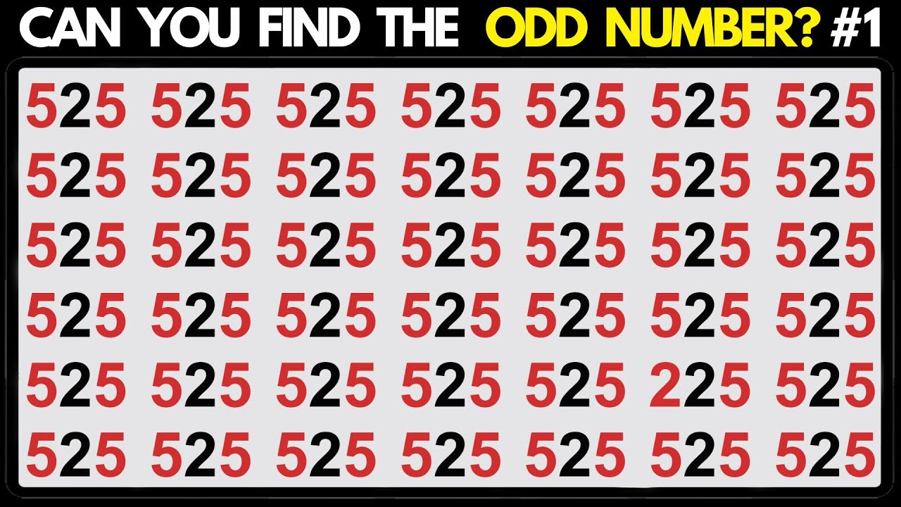 【Find The Odd Number Out】🧩Solve All 15 Riddles #1
