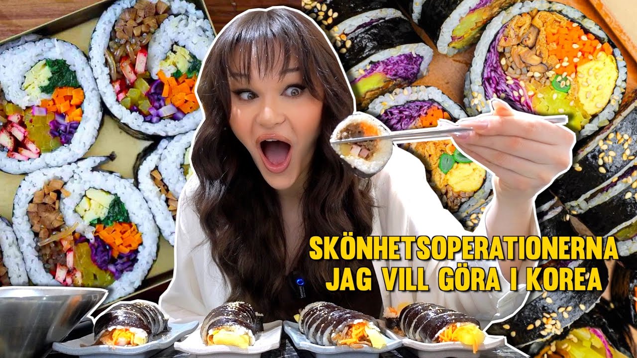 KIMBAP (KOREANSKA SUSHI-RULLAR) | Mukbang
