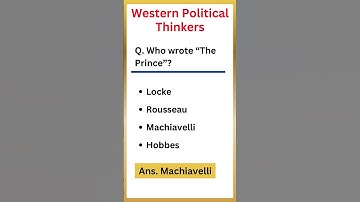 Western Political Thinkers Quiz #political #ugc#education #exam