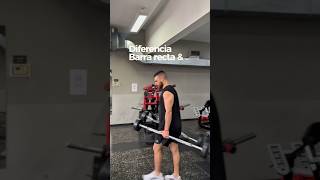 Diferencia entre barra recta y barra w #gym #training #gymmotivation