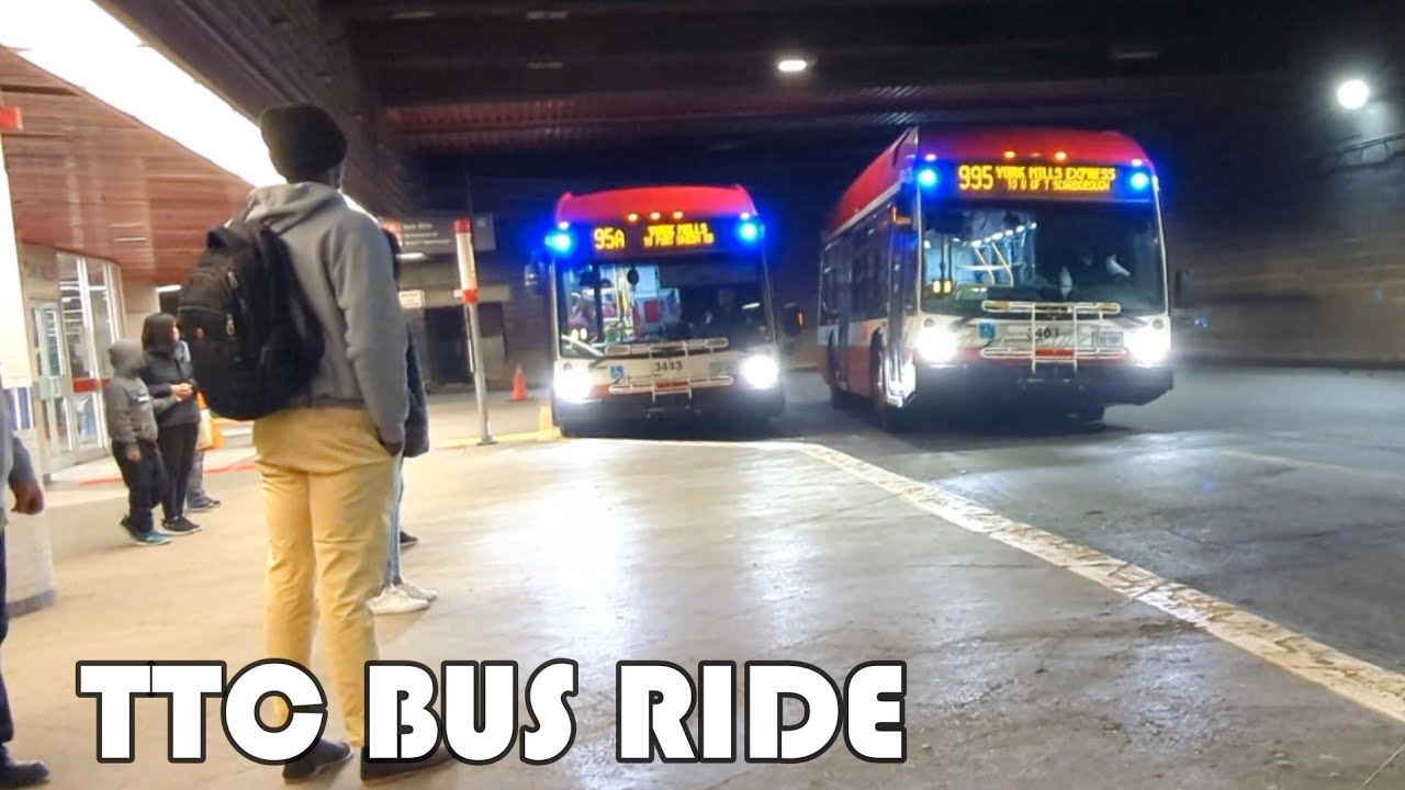 TTC Route 995 Express Bus Ride From York Mills Station To Ellesmere Rd ttc-route-995-express-bus-ride-from-york-mills-station-to-ellesmere-rd