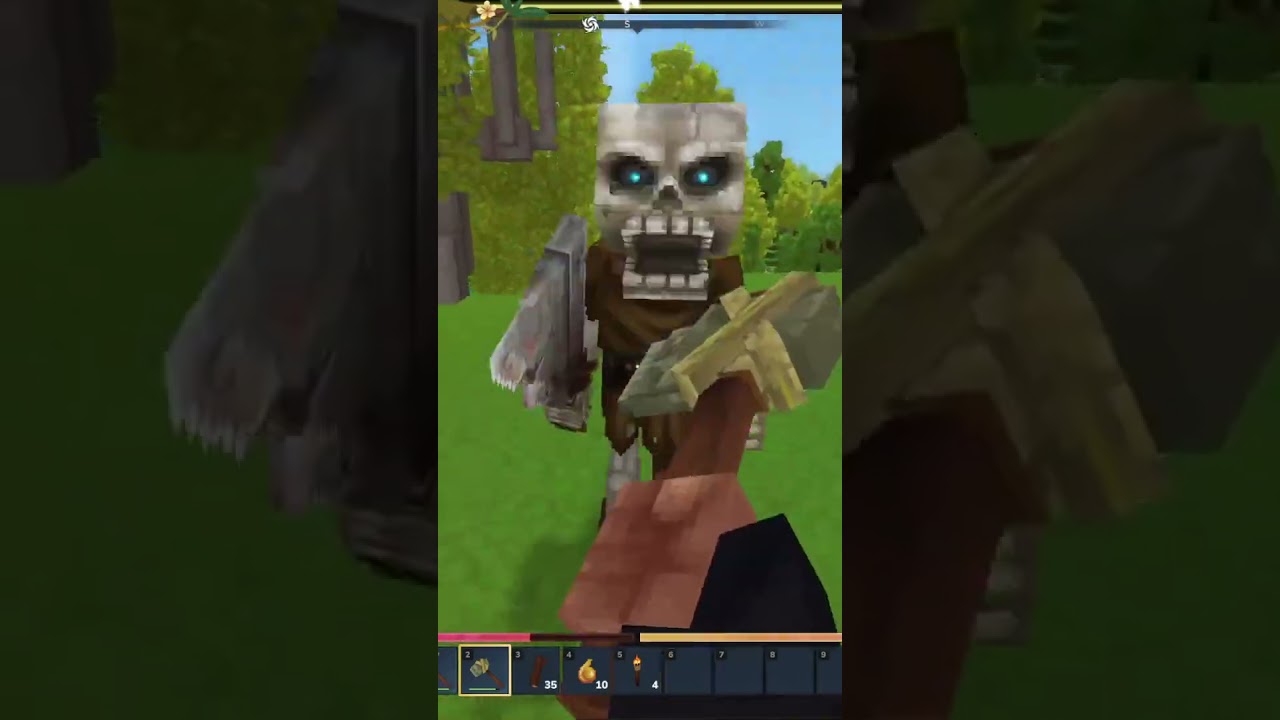 First fight and death in hytale. used the wrong  tool for fighting 