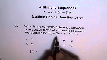Common Difference of Arithmetic Sequence From Equation Q3