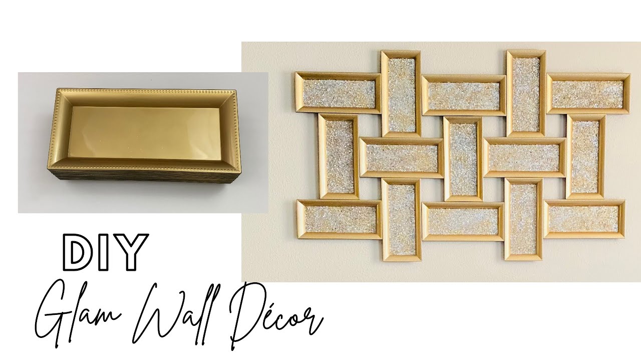 HIGH-END ELEGANT DOLLAR TREE DIY WALL DECOR | GLAM HOME DECOR #dollartree #diyproject #dollartreediy