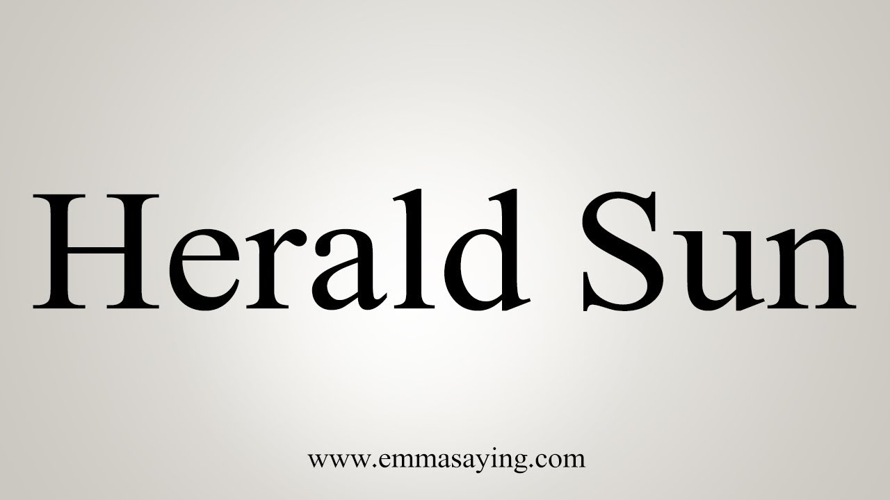 how to say in english jamun How To Pronounce Herald Sun