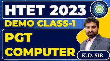 Htet PGT Computer Science Demo Class By K.D Sir Achievers Academy