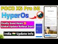 HyperOs Update OS1.0.2.0 Android 14 POCO X5 Pro 5G ✅Finally Update Release Global Users India Soon?